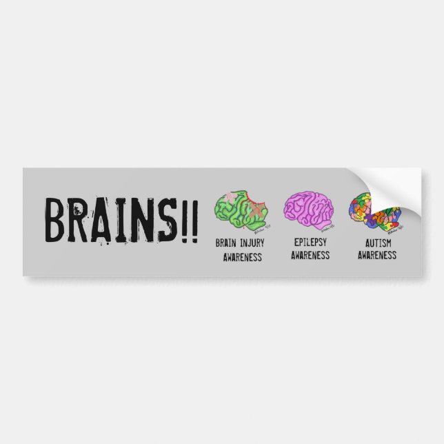 Multi-Brain Bumper Sticker (Front)