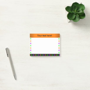 Multi bright spiders orange personalised post-it notes