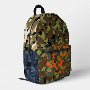 Multi Camo Printed Backpack
