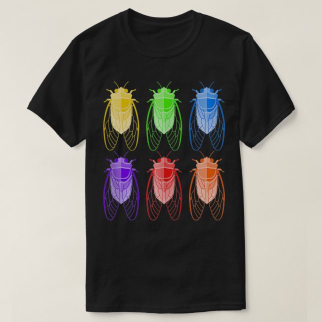 Multi Color Brood X Periodical Cicada 2021 Swarm  T-Shirt (Design Front)