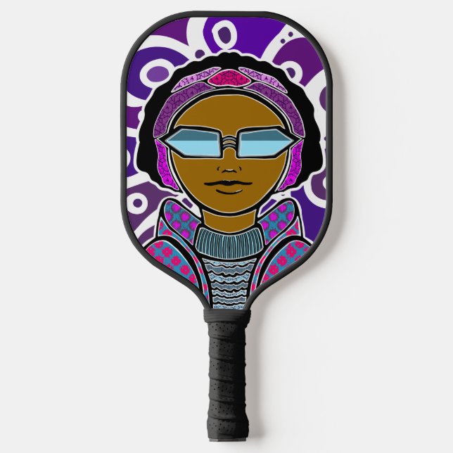 Multi Color Doodles  Pickleball Paddle (Front)