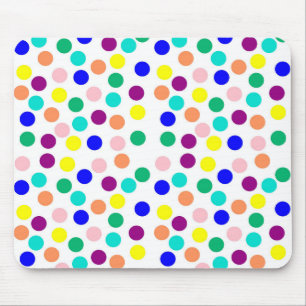 Multi color dots mouse pad