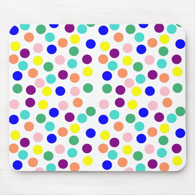 Multi color dots mouse pad (Front)