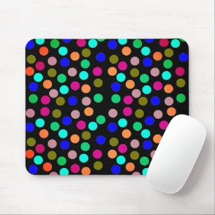 Multi color dots mouse pad