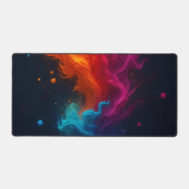 multi-color fire carpet desk mat (Front)
