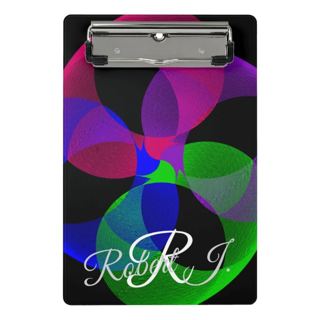 Multi Color Fusion Geometric Mini Clipboard (Front)