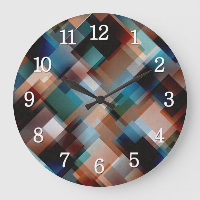 multi-color geomettric large clock (Front)