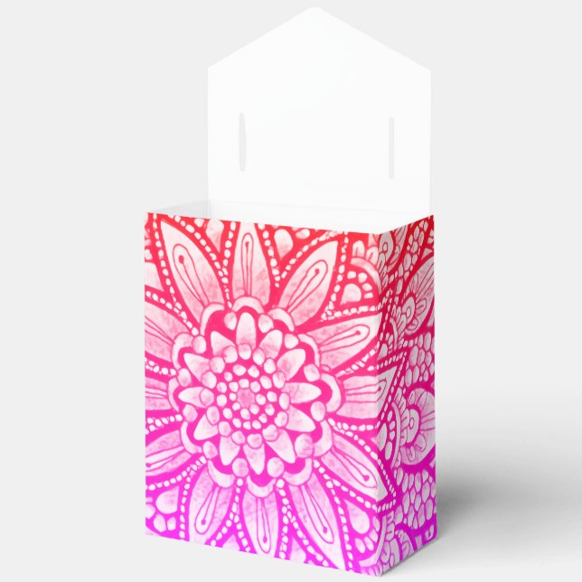Multi Color Hand Drawn Mandala Design  Favour Box (Open)