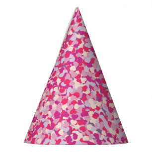 multi Color Heart Confetti2 Party Hat