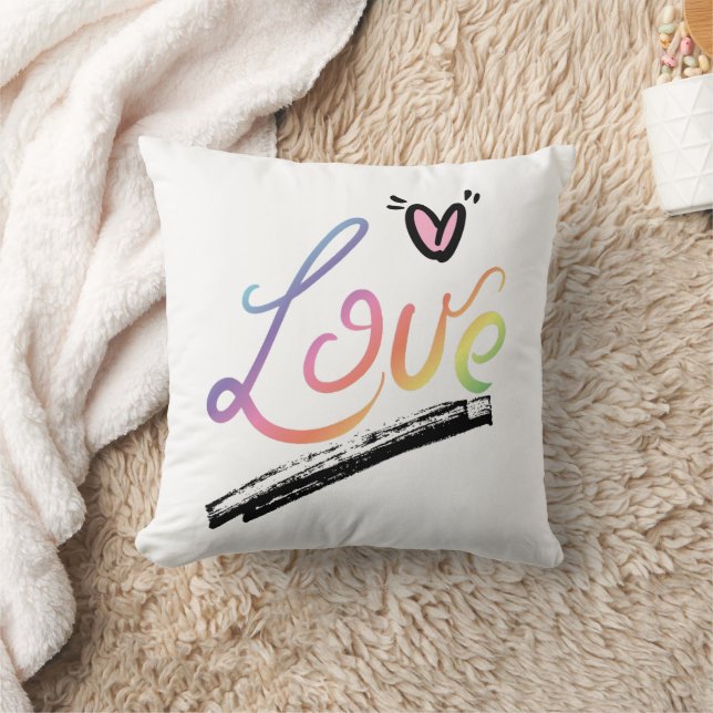 Multi-Color Love Cushion (Blanket)