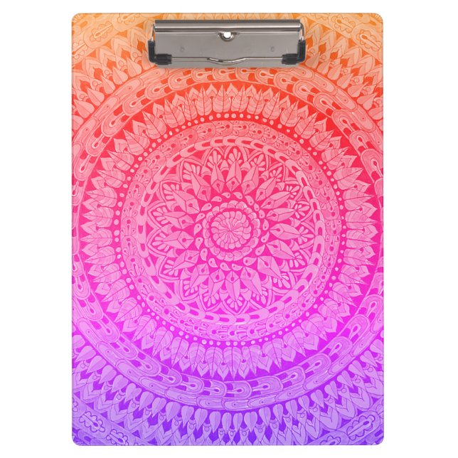 Multi Color Mandala Original Art  Clipboard (Front)
