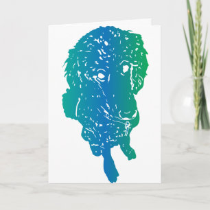 Multi-Color Poodle Love Card w/Custom Message!