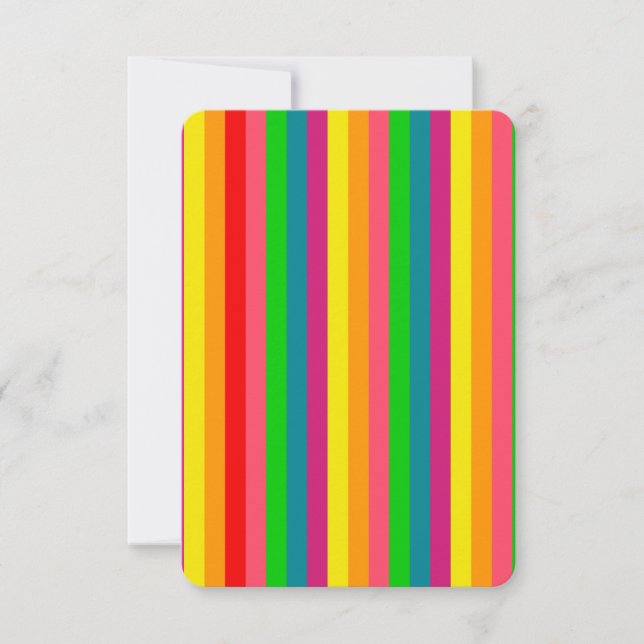 Multi Color Rainbow Vertical Stripes Pattern (Front)