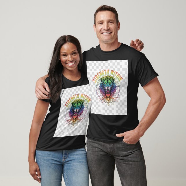 Multi-Color Roaring Lion Strength Within Graphic T-Shirt (Unisex)