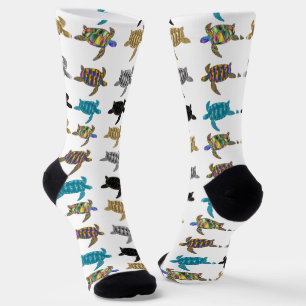 Multi-color Sea Turtles Thunder_Cove Socks