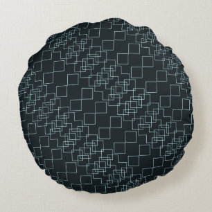 MULTI-COLOR SEAMLESS GEOMETRIC DIAMOND PATTERN  ROUND CUSHION