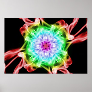 Multi-Color Smoke Rainbow Poster