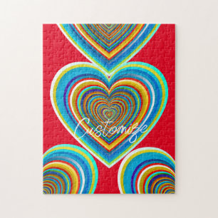 Multi-color Valentine Heart Thunder_Cove Jigsaw Puzzle