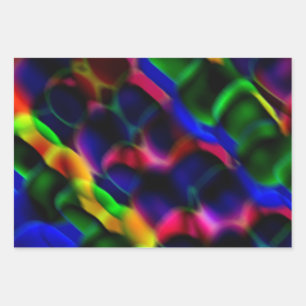 Multi-colored Abstract Paper Wrapping Paper Set