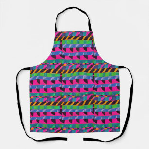 Multi Colored African Kente Horizontal Design Apron