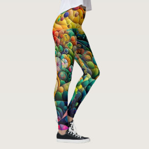 Multi-Colored Bubble Leggings