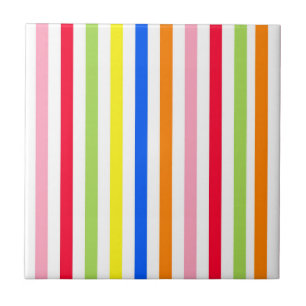Multi Colored Candy Stripes Tile