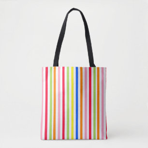 Multi Colored Candy Stripes Tote Bag