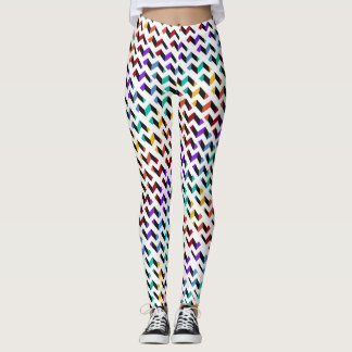 Multi-colored Chevron  Leggings