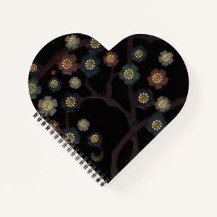 Multi-Colored Flowers On Black Notebook