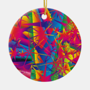 MULTI COLORED HOLIDAY ORNAMENTS - RAINBOW X MAS