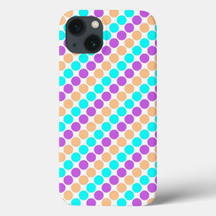 Multi colored large polka dots retro sixties iPhone 13 case