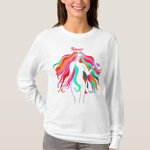 Multi-colored long-haired goddess Thunder_Cove  T-Shirt