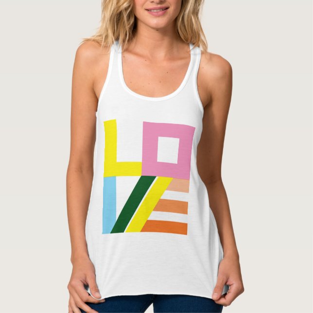 Multi-colored "LOVE" tank (Front)