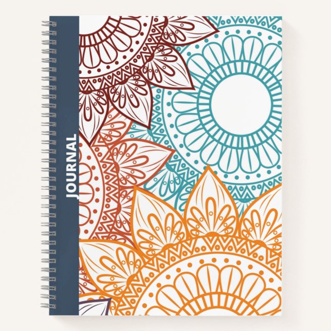 MULTI-COLORED MANDALA JOURNAL (Front)