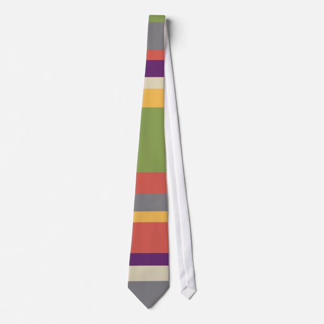Multi-colored stripes Two Tie (Front)