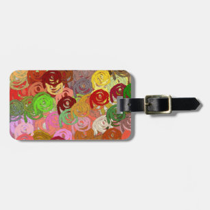"MULTI COLORED SWIRLS(" PHOTOG. DIGITAL MANIP.) LUGGAGE TAG