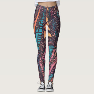 Multi-Colorful Patterned Leggings