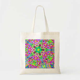 Multi-colour 3-d polygon pattern Thunder_Cove Tote Bag