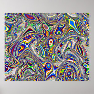 Multi Colour Abstract 2, 2018 (photo) SVP Images Poster
