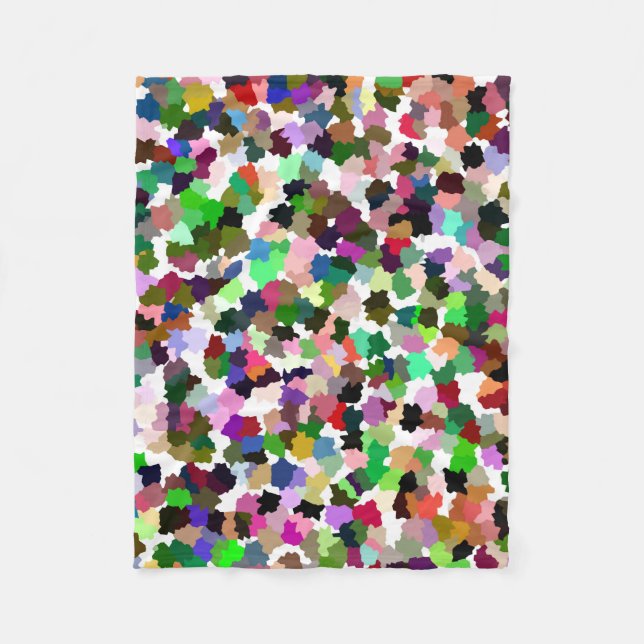 Multi-Colour Abstract Pattern Fleece Blanket (Front)