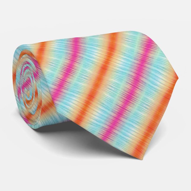 Multi-Colour Abstract Pattern Tie (Rolled)