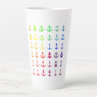 Multi Colour Anchor  Latte Mug