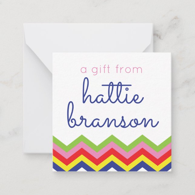 Multi Colour Chevron Gift Enclosure Cards (Front)