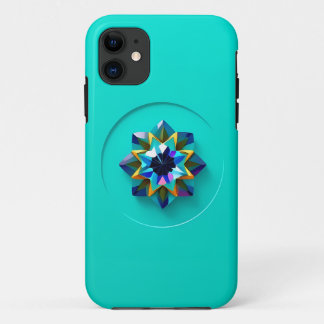 Multi- Colour Crystal Design on Teal Case-Mate iPhone Case