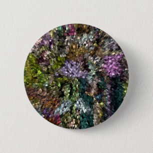 Multi-Colour Digital Abstract 6 Cm Round Badge