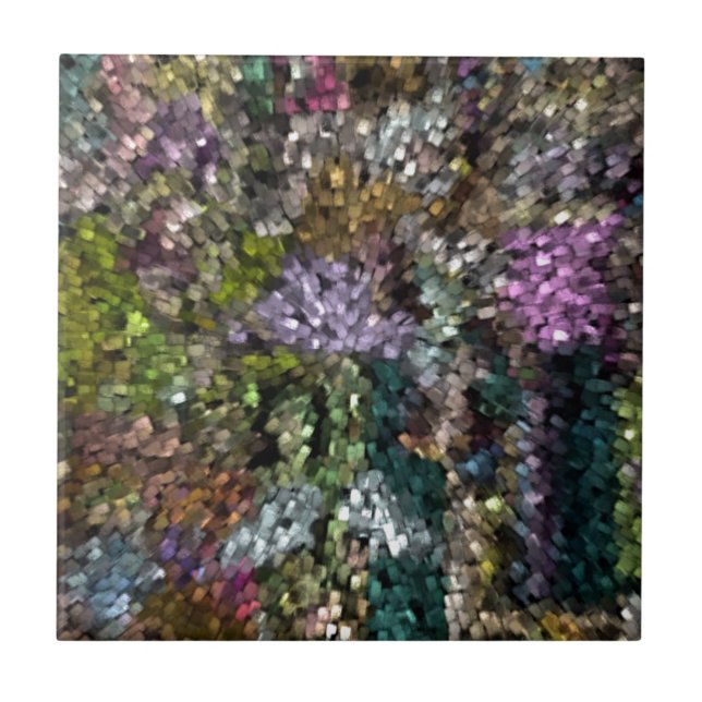 Multi-Colour Digital Abstract Tile (Front)