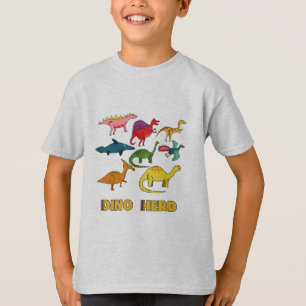 Multi Colour Dinosaur Art Work T-Shirt