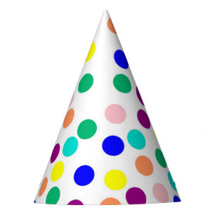 Multi colour dots party hat