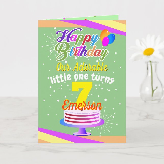 Multi Colour Editable Unisex Happy Birthday | Gree Card (Small Plant)