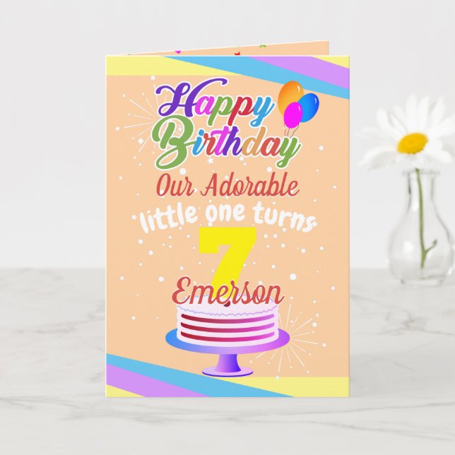 Multi Colour Editable Unisex Happy Birthday | Peac Card (Small Plant)